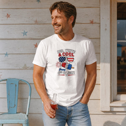 Red, White & Cool Patriotic T-Shirt – Popsicle 4th of July Fireworks Tee