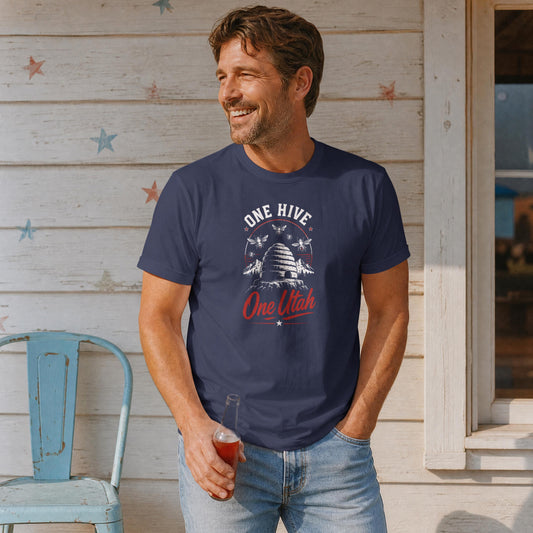 One Hive One Utah T-Shirt – Beehive State Pride Patriotic Tee