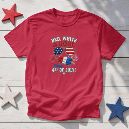Red, White & Cool Patriotic T-Shirt – Popsicle 4th of July Fireworks Tee