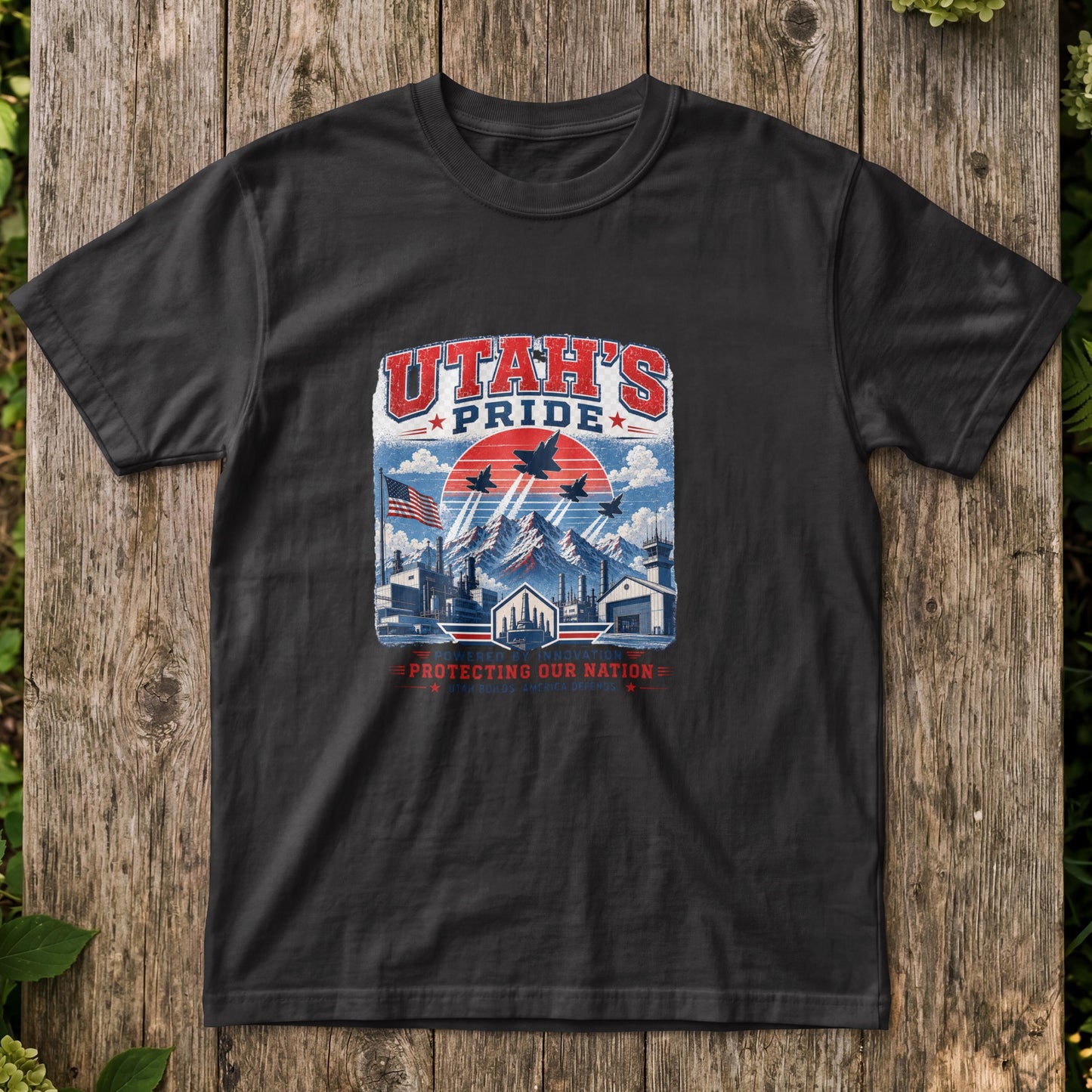 Utah’s Pride F-35 T-Shirt – Utah Builds America Defends Patriotic Tee
