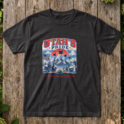 Utah’s Pride F-35 T-Shirt – Utah Builds America Defends Patriotic Tee