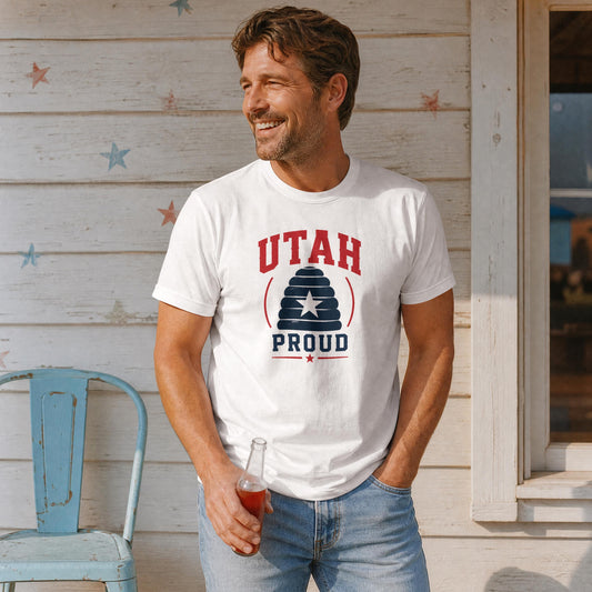 Utah Proud Beehive T-Shirt – Beehive State Patriotic Pride Tee