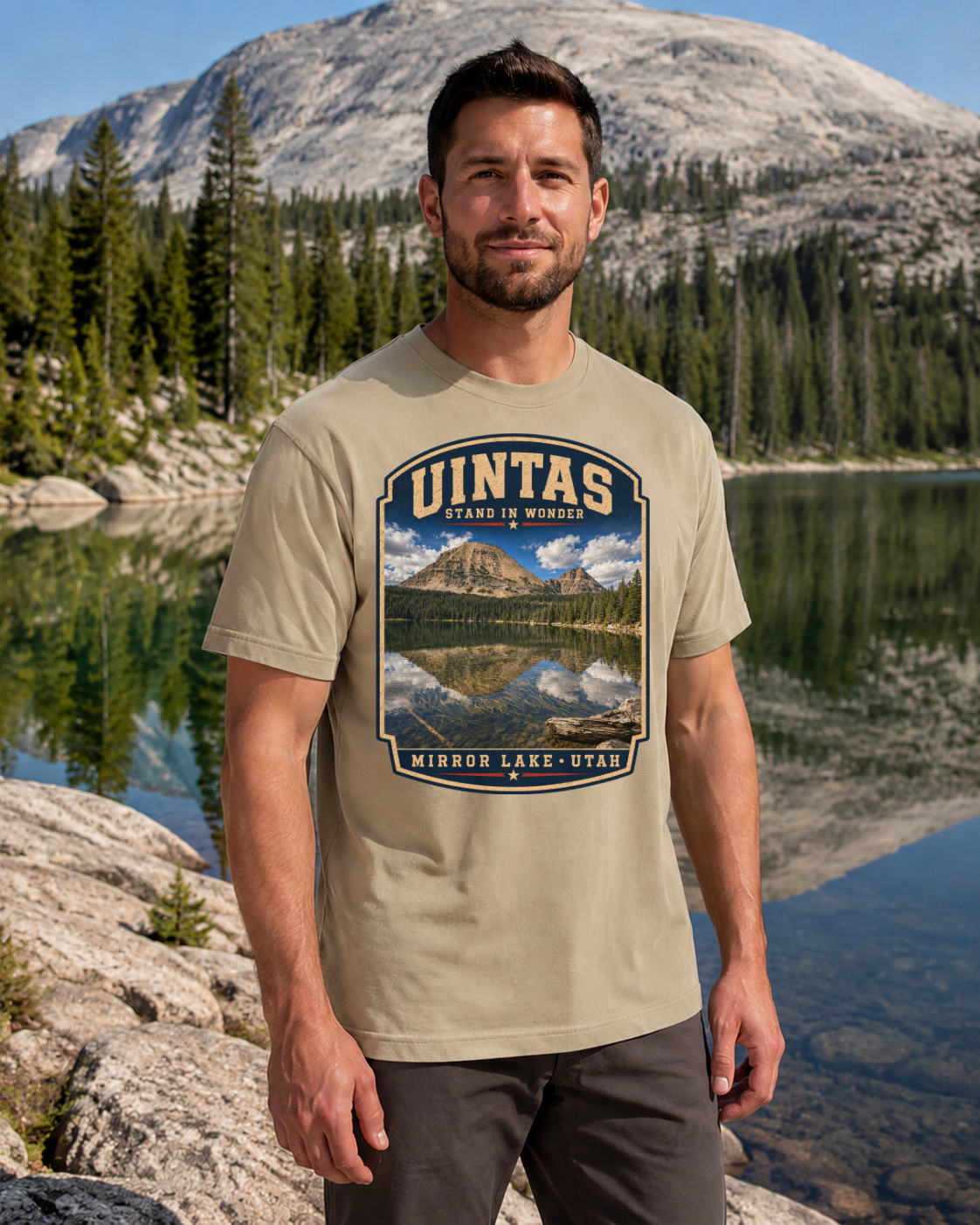 Stand in Wonder - Mirror Lake Utah Tee