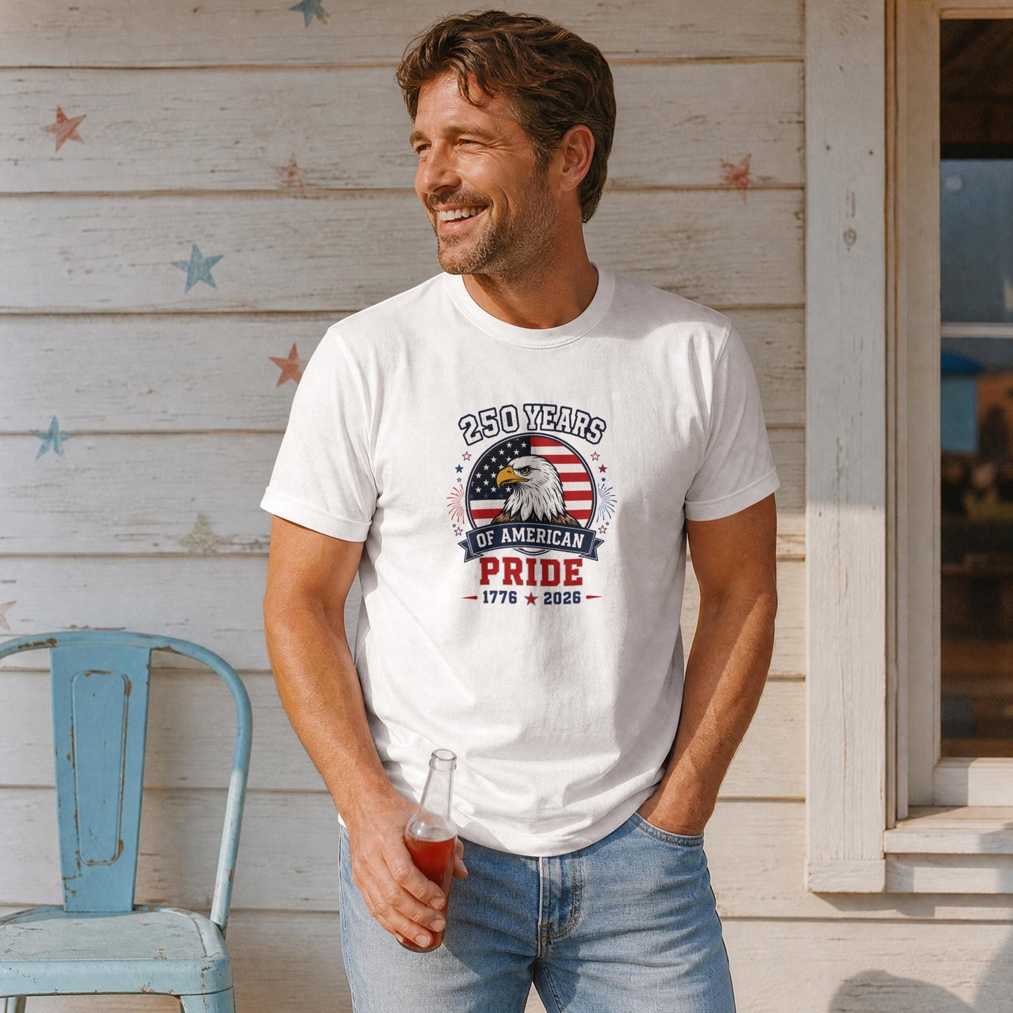 250 Years of American Pride T-Shirt – 1776-2026 Bald Eagle USA Patriotic Tee