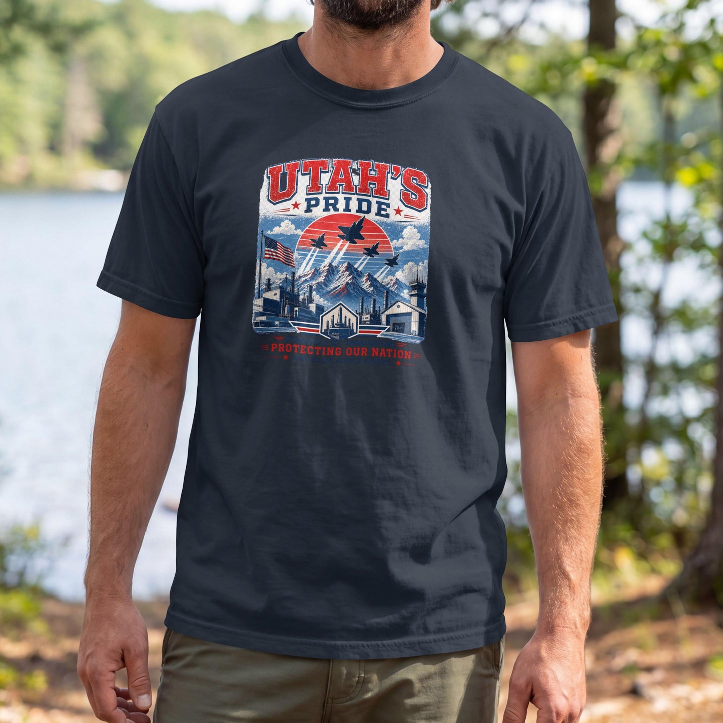 Utah’s Pride F-35 T-Shirt – Utah Builds America Defends Patriotic Tee
