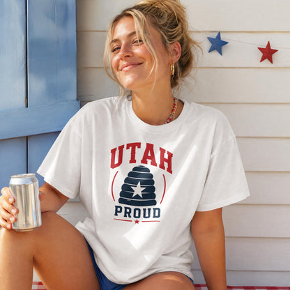 Utah Proud Beehive T-Shirt – Beehive State Patriotic Pride Tee