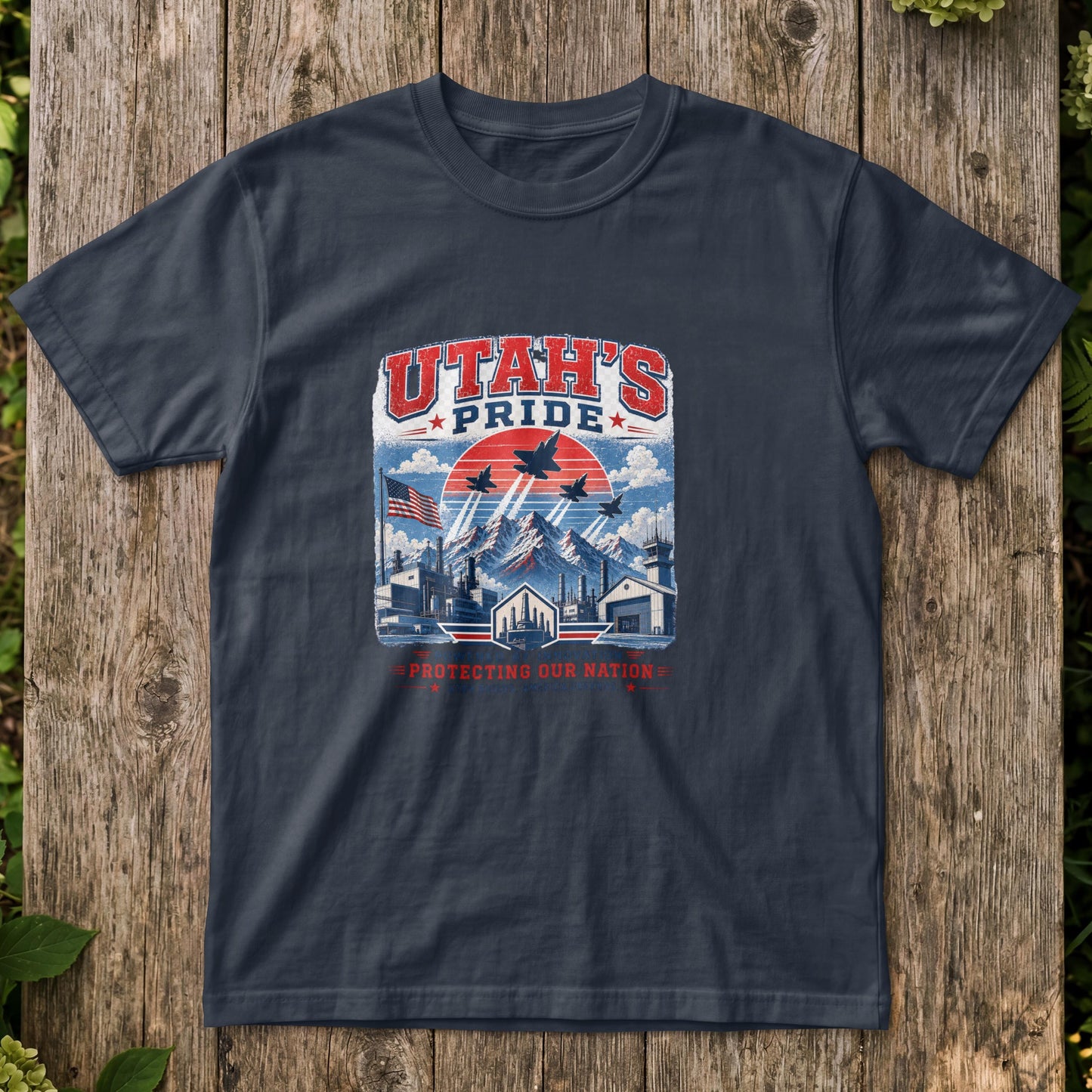 Utah’s Pride F-35 T-Shirt – Utah Builds America Defends Patriotic Tee