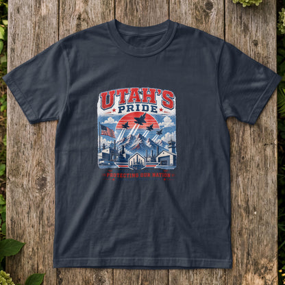 Utah’s Pride F-35 T-Shirt – Utah Builds America Defends Patriotic Tee