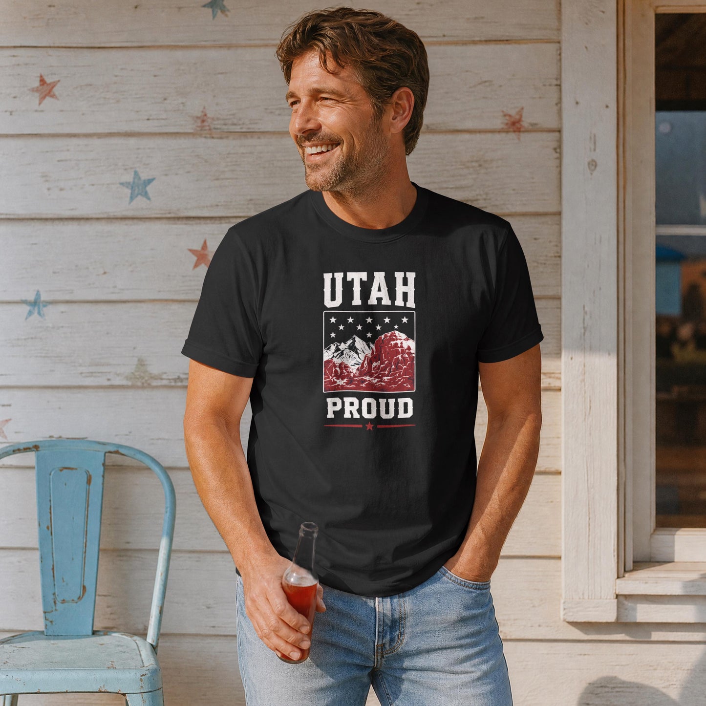 Utah Proud T-Shirt – Patriotic Utah Mountains State Pride Tee