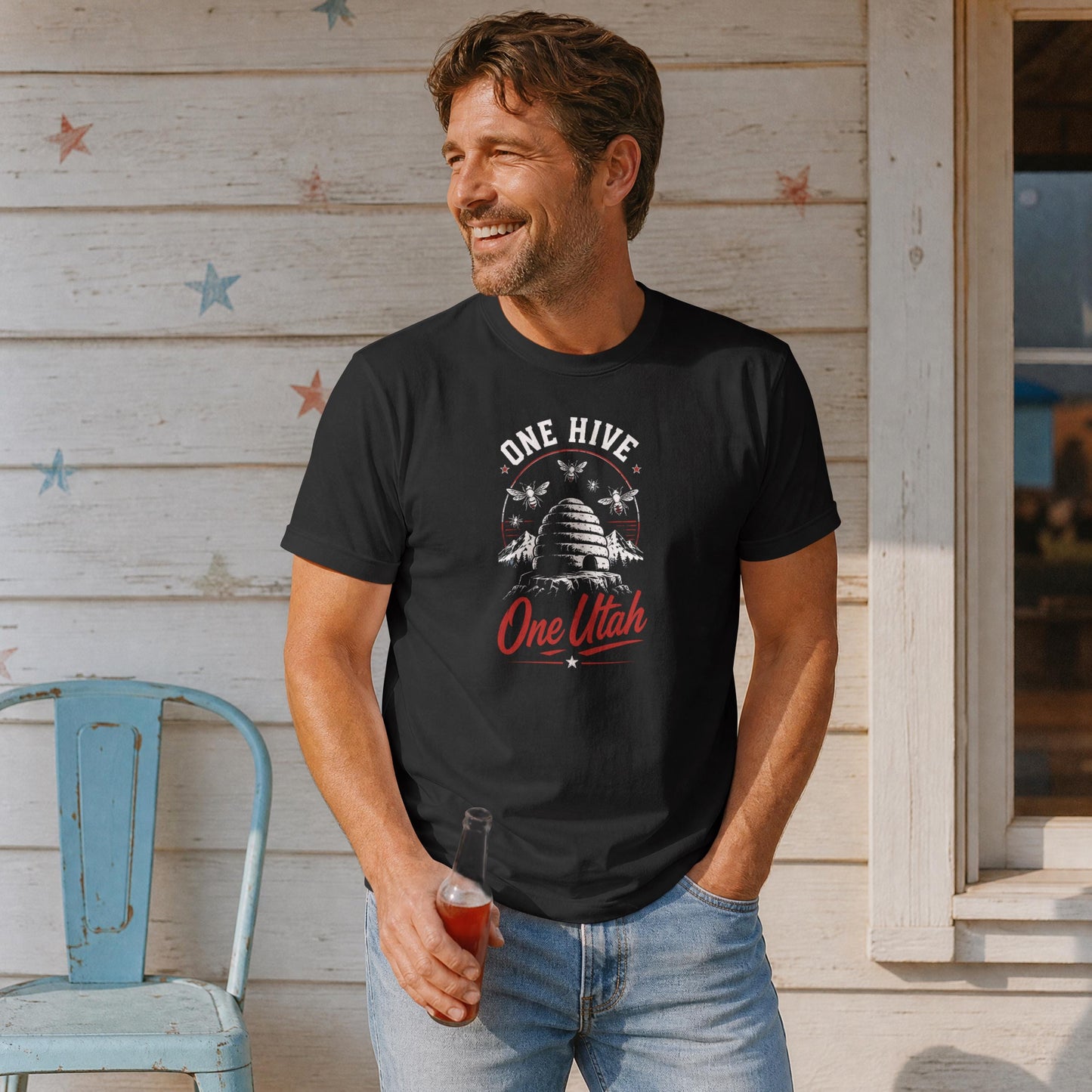 One Hive One Utah T-Shirt – Beehive State Pride Patriotic Tee