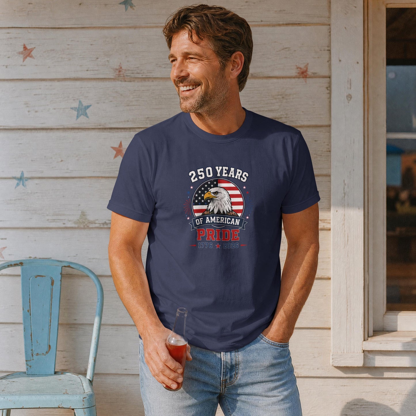 250 Years of American Pride T-Shirt – 1776-2026 Bald Eagle USA Patriotic Tee