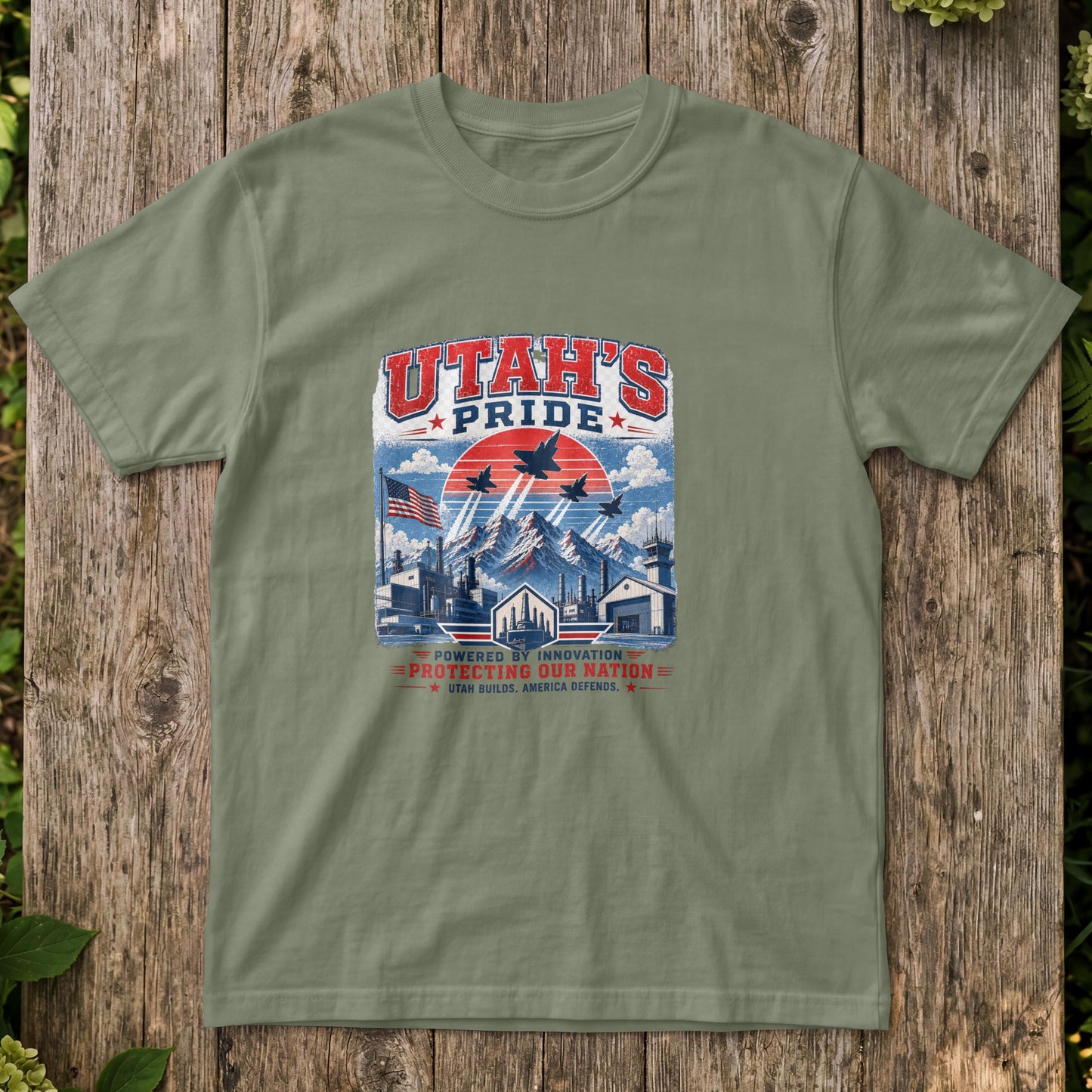 Utah’s Pride F-35 T-Shirt – Utah Builds America Defends Patriotic Tee