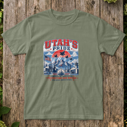 Utah’s Pride F-35 T-Shirt – Utah Builds America Defends Patriotic Tee