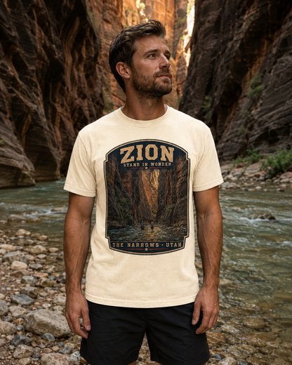 Stand in Wonder - Zion National Park "The Narrows" Tee