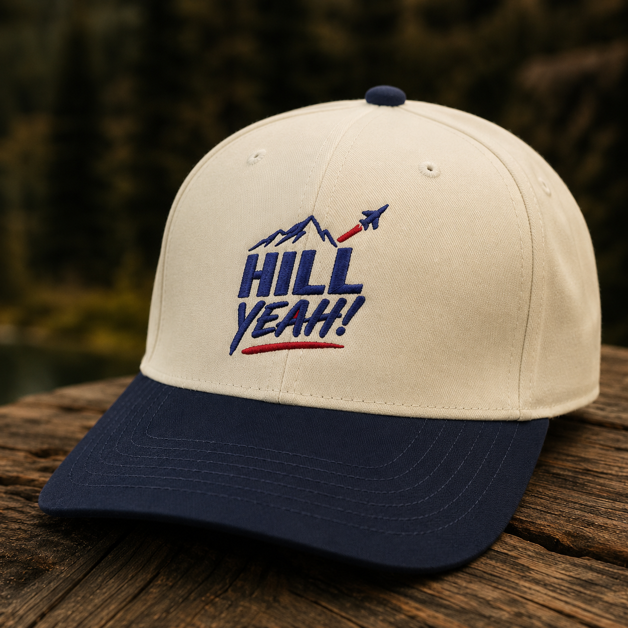 Hill Yeah! Hill AFB Mid-Profile Baseball Cap – Utah Air Force Patriotic Hat