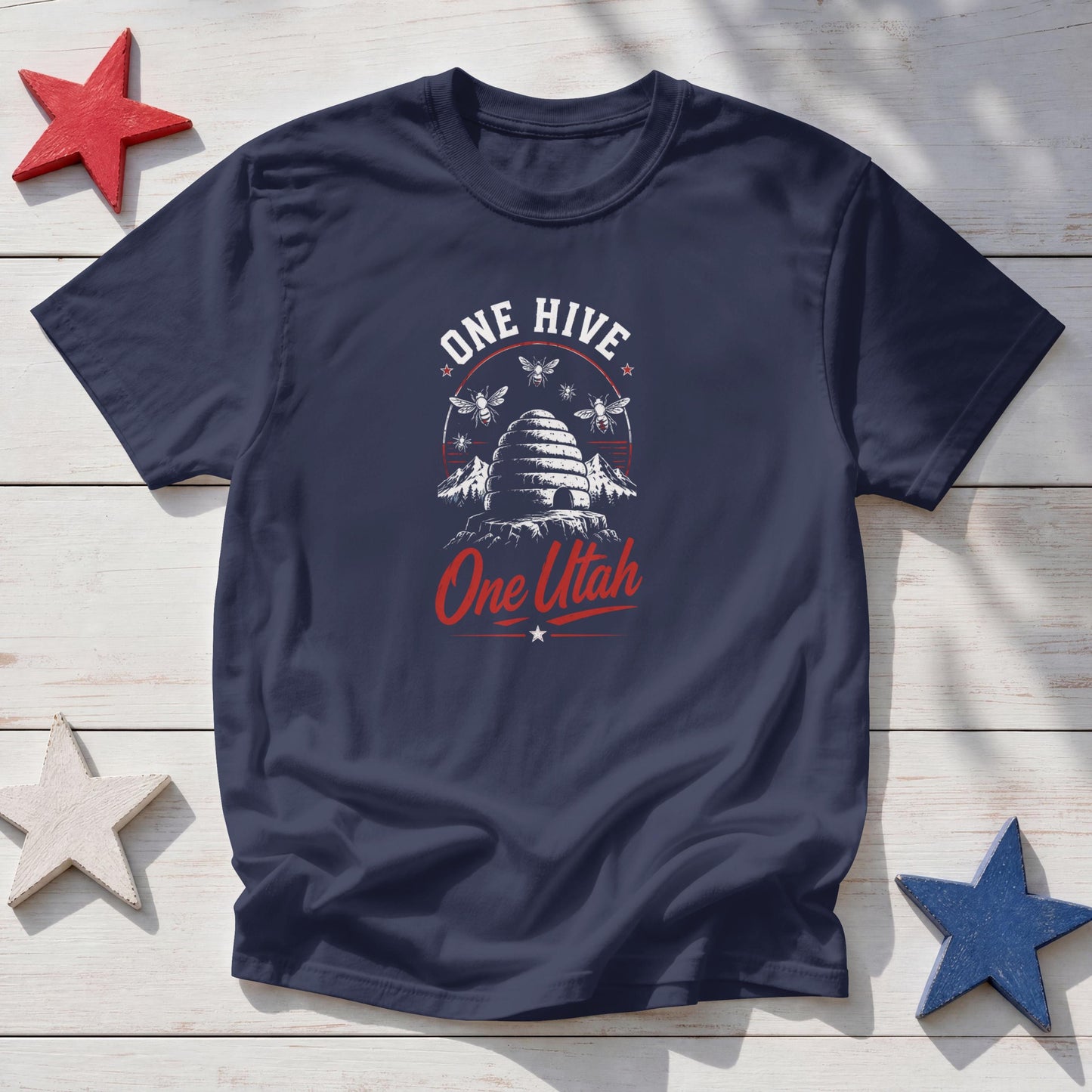 One Hive One Utah T-Shirt – Beehive State Pride Patriotic Tee