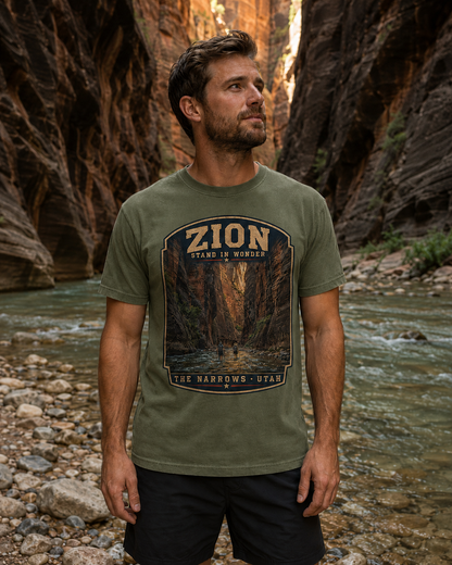 Stand in Wonder - Zion National Park "The Narrows" Tee