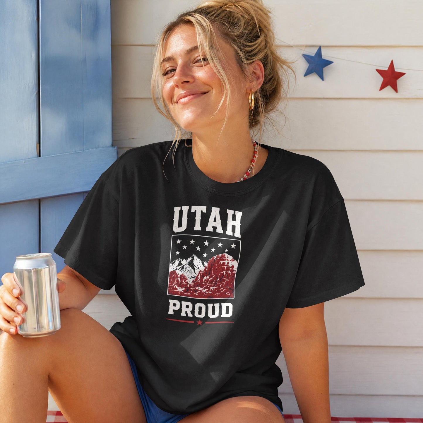 Utah Proud T-Shirt – Patriotic Utah Mountains State Pride Tee
