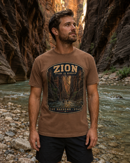 Stand in Wonder - Zion National Park "The Narrows" Tee