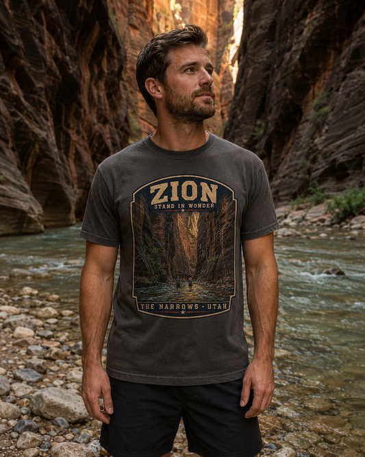 Stand in Wonder - Zion National Park "The Narrows" Tee